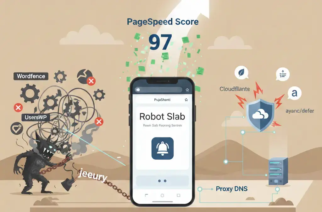 Cara Menembus Skor performa 97 PageSpeed Tanpa Plugin Optimasi